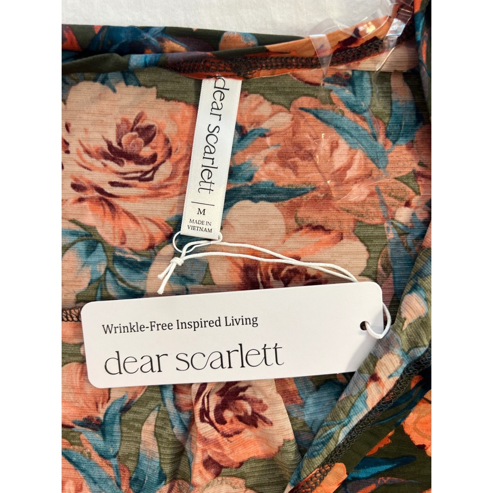 Dear Scarlett Lizzie Olive Floral Open Front Cardigan LIZCARDI-D003 Size M NEW - Picture 5 of 7